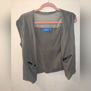 Simply Vera Vera Wang Petite M Earl Gray Cardigan